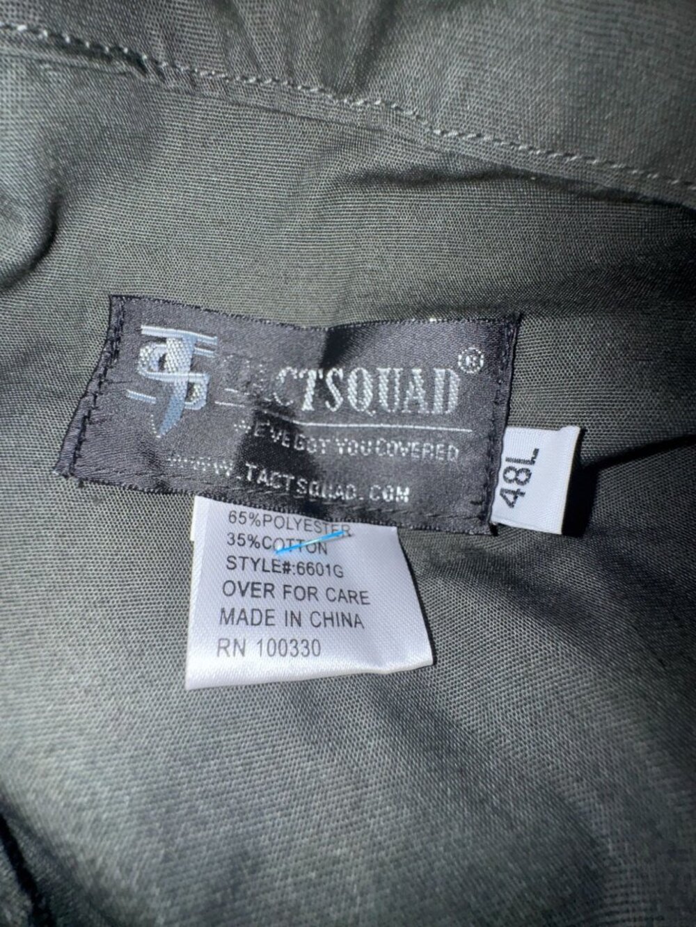 Tactsquad green Coveralls Size 48L With Zippered Pockets Polyester Cotton Blend - Picture 2 of 8